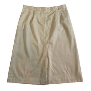 Vintage Pan-her basic khaki A-line skirt size 15/16 good basic piece